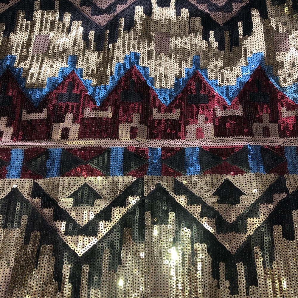 EVERY SMALL SIZE NWOT SEQUIN MINI 17 “ Arm to Arm X 35”top to bottom Back Black - Picture 5 of 9